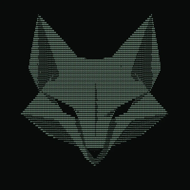 Fox / 200 columns rendered with Simple characters