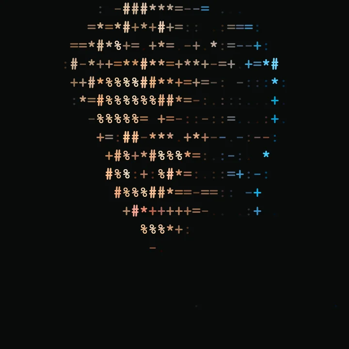 Portrait / 40 columns rendered with Dense characters