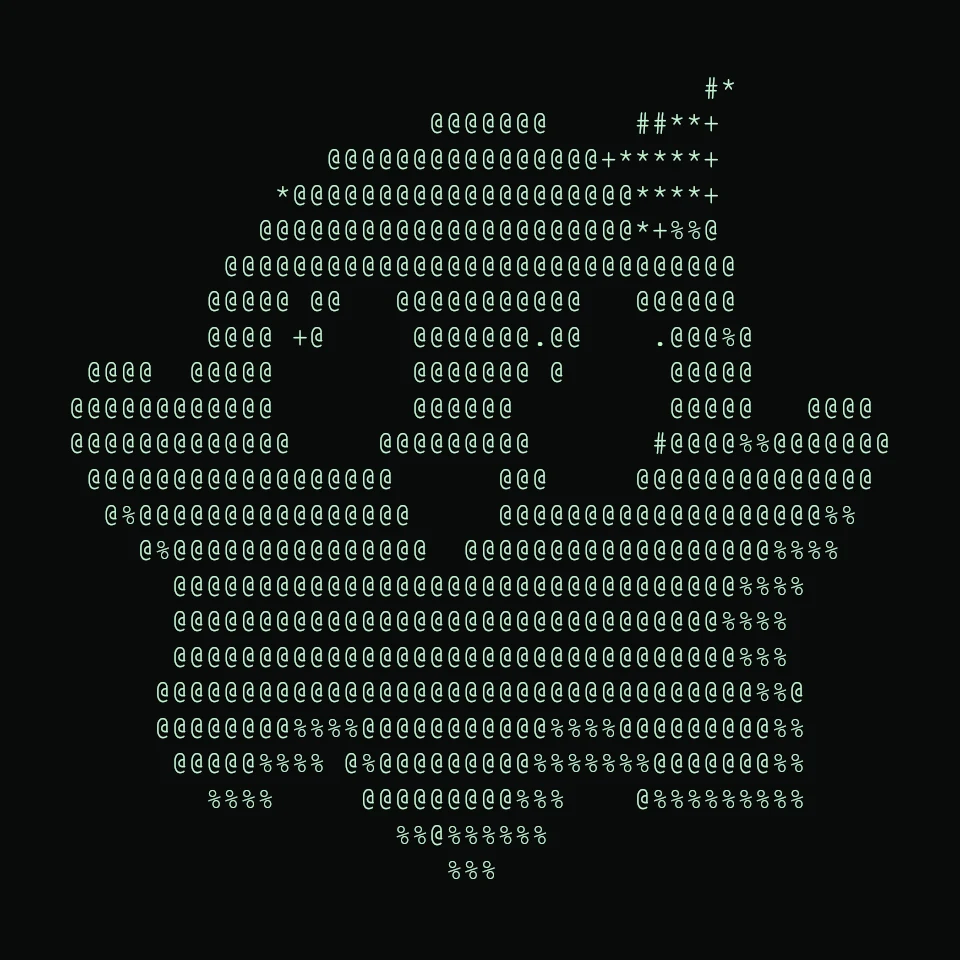 Spark ghost converted to 56-column ASCII art for Discord